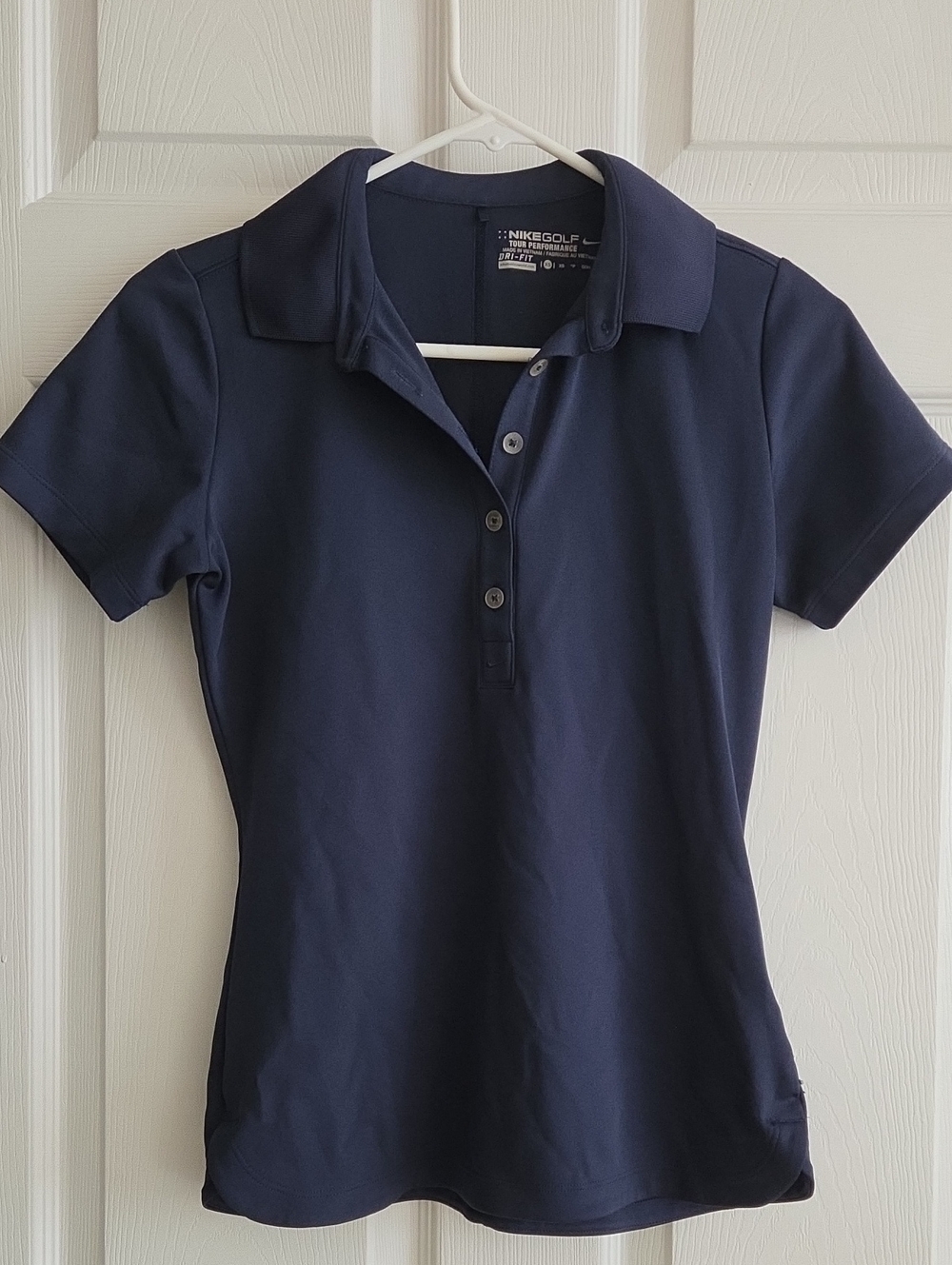 Nike Women's Navy Blue Polo Top